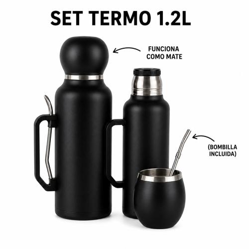 Set Termo Mate Bombilla 1.2l