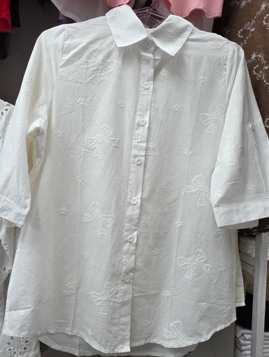 Camisas Importadas de Broderi Manga 3/4 Talles 2,3,4,5,6