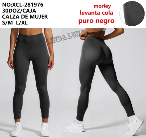 Calza Morley   con Push  Up Todas Negras
