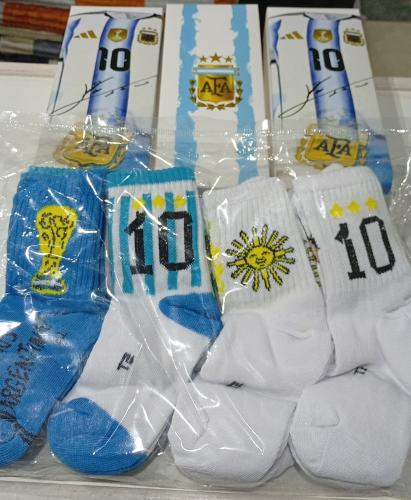 Combo Argentina Niños. Medias Tenis+ Cajitas