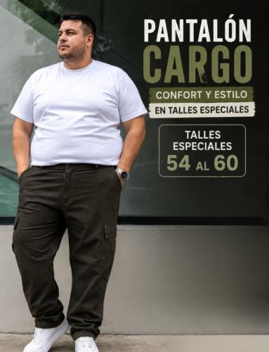 Pantalones Cargo Clásicos de Gabardina