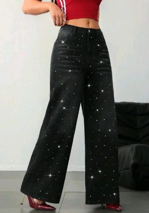 Wide Leg con Estras