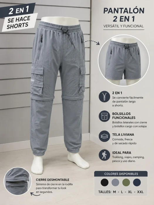 Pantalón 2 en 1 Secado Rápido Irun