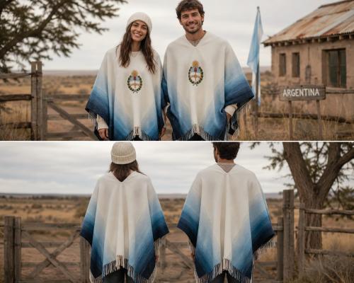 Poncho Argentino Escudo Nacional/ Malvinas