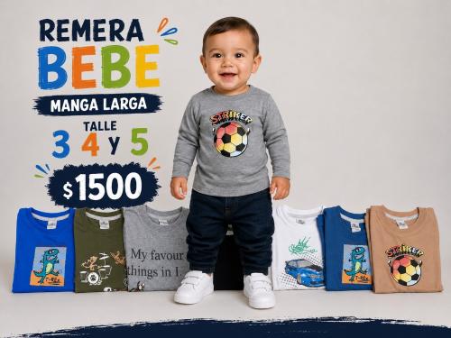 Remera Bebe Manga Larga - Miniatura 2