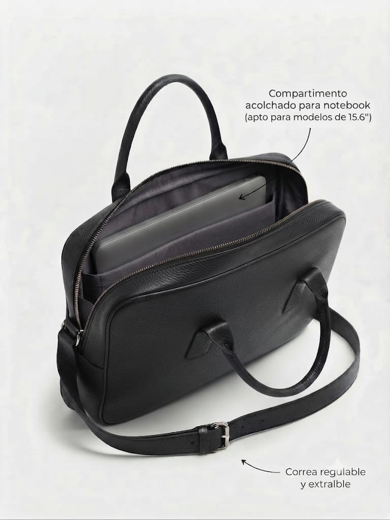 Cartera Morral con Porta Notebook. - Imagen 2