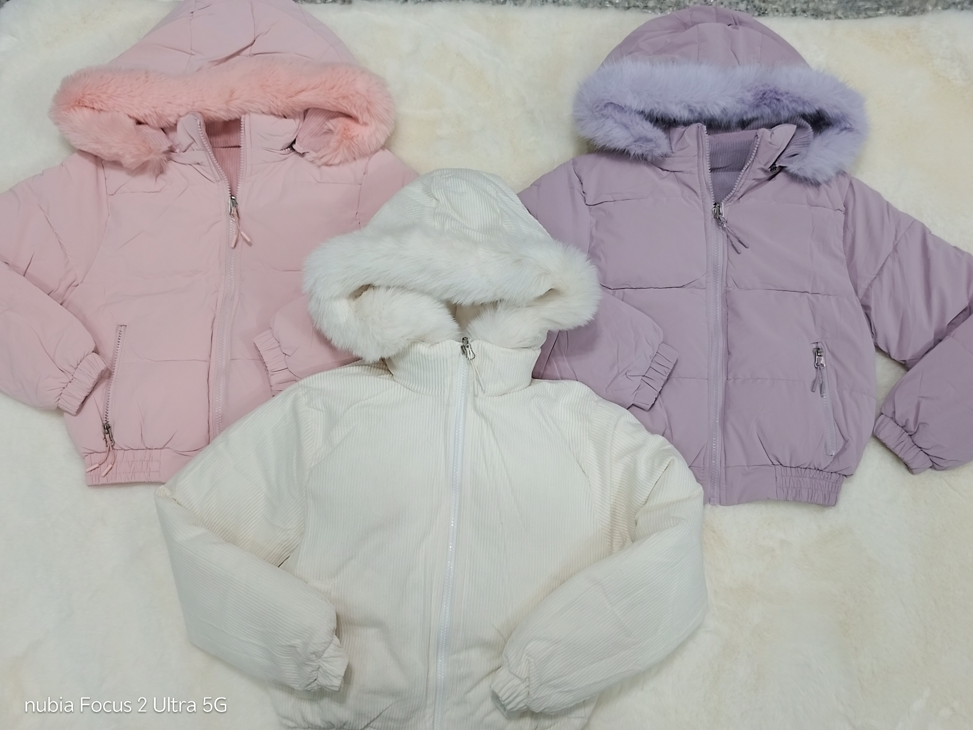 Campera Reversible Doble Cara Inpermeable Segunda Cara en Corderoy para Nena - Imagen 2