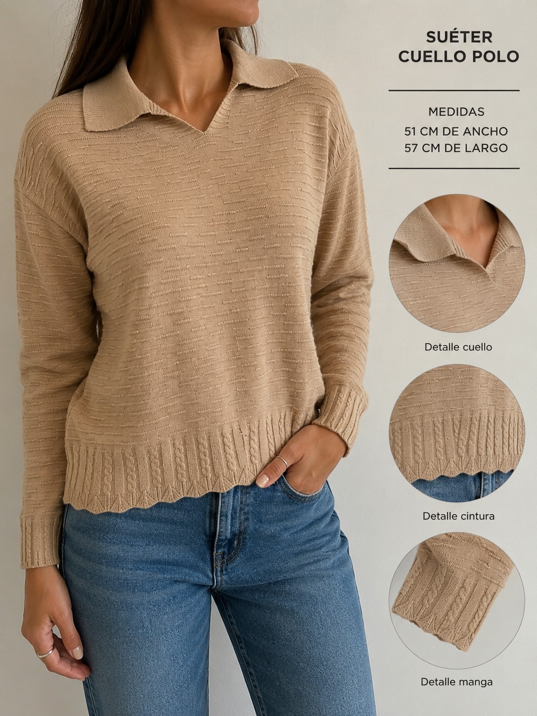 Sweater Cuello Polo - Imagen 1