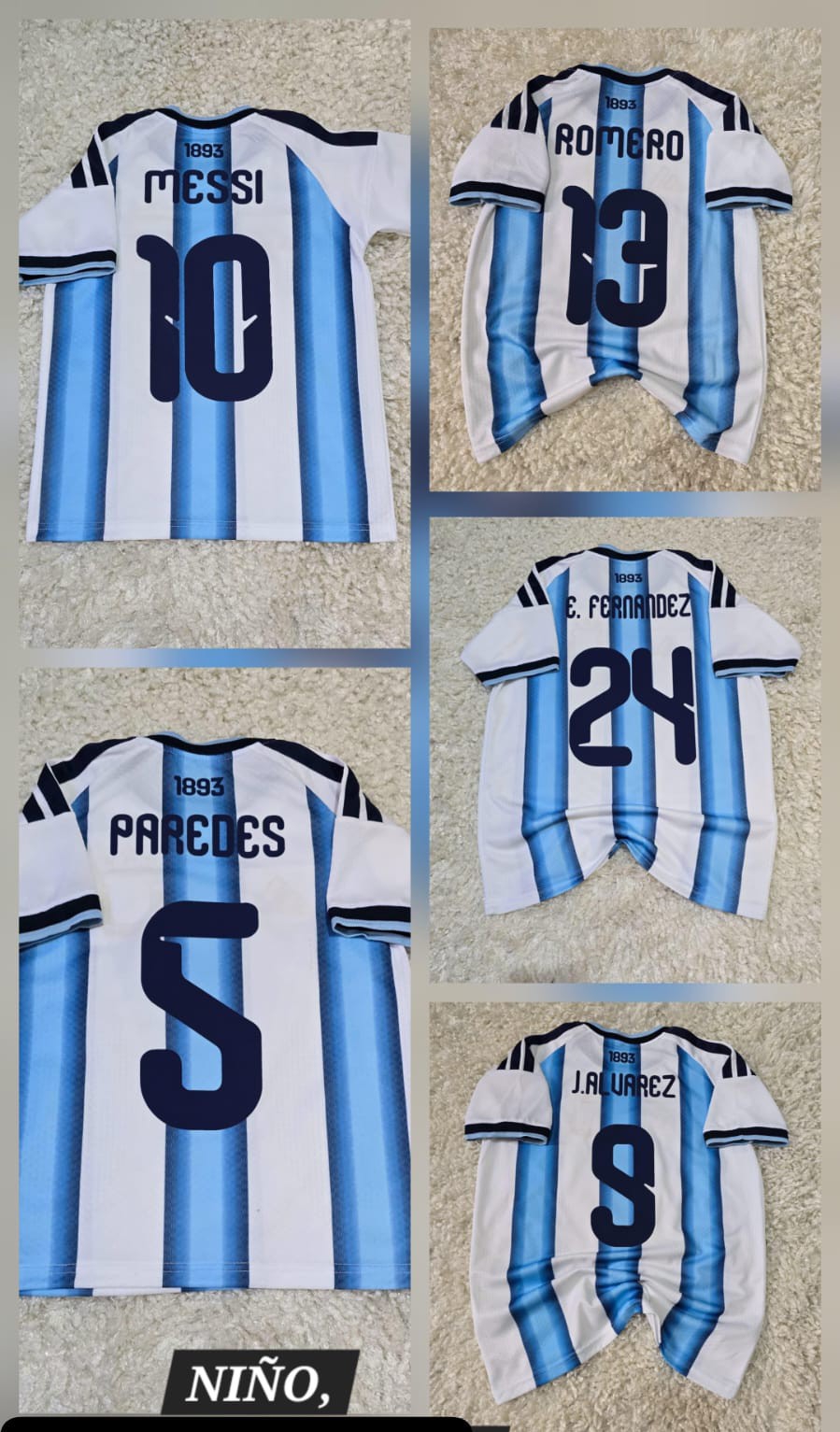 Camiseta Afa Titular Niño ,con Dorsal - Imagen 4
