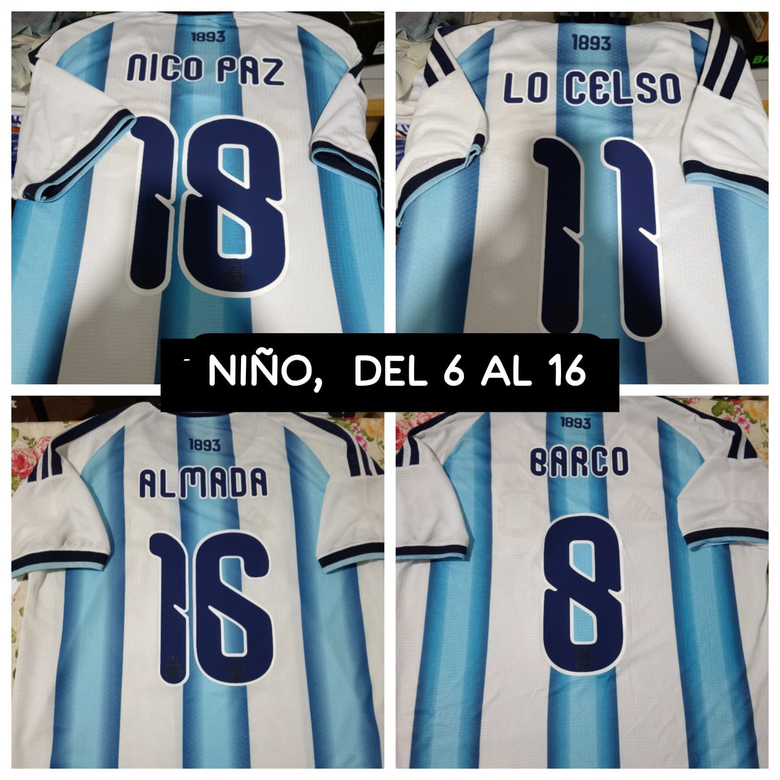 Camiseta Afa Titular Niño ,con Dorsal - Imagen 3