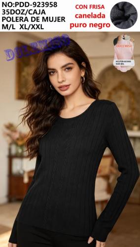 Camiseta Térmica Mujer Todo Negro