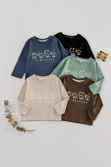 Camiseta Bebe Dino Algodon