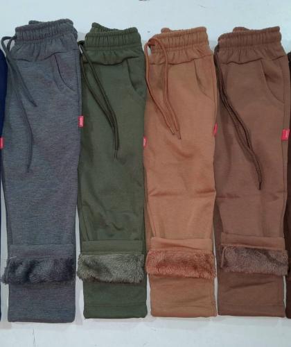 Pantalones Jersey con Piel