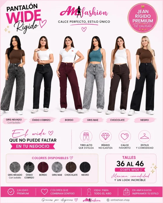 Pantalón Wide Rígido