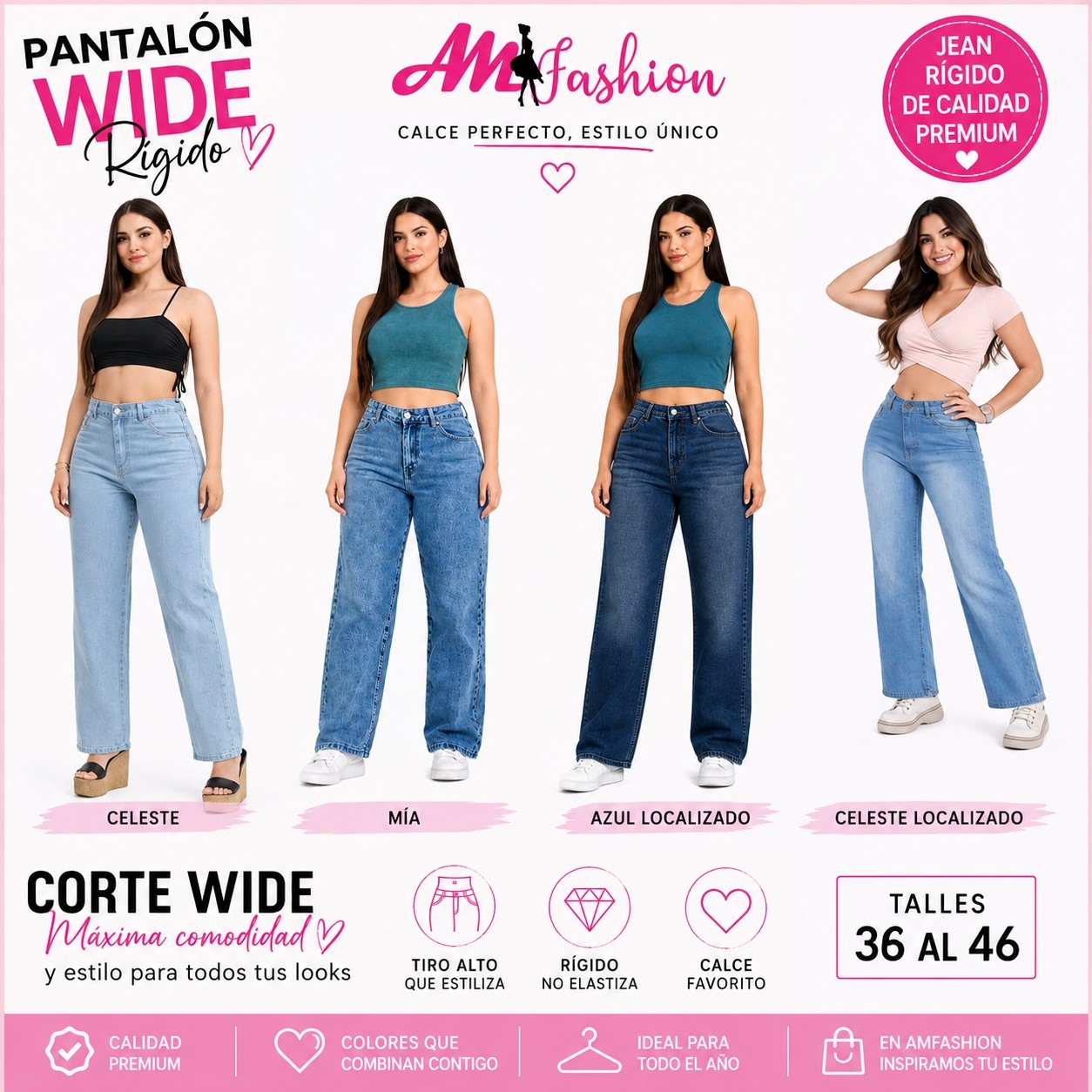 Pantalón Wide Rígido - Imagen 2