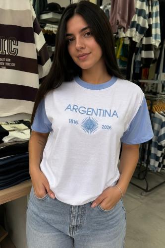 Remera Argentina Bordado