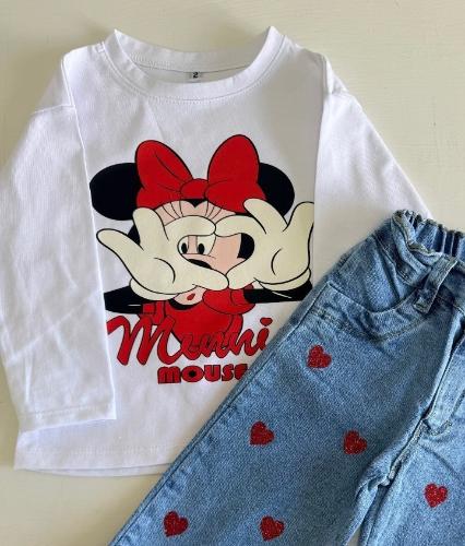 Camiseta Mini Moño Rojo