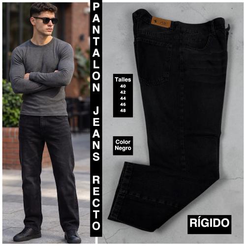 Pantalon  Recto    de Jeans  Rigido