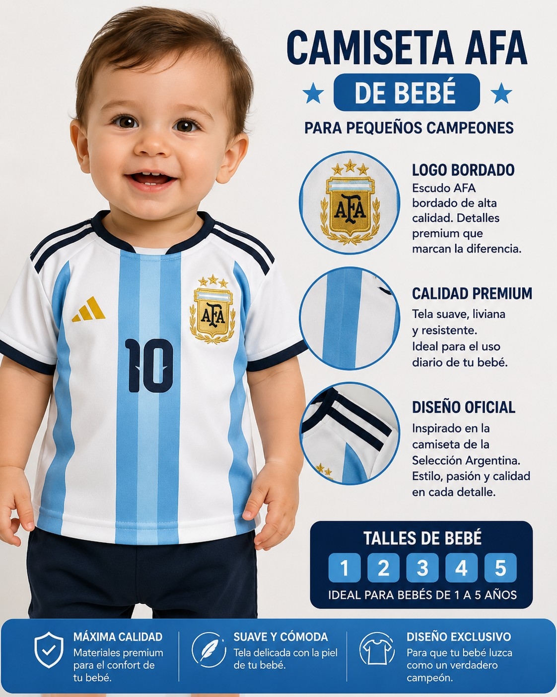 Camiseta de Bebe Afa Bordado - Imagen 1