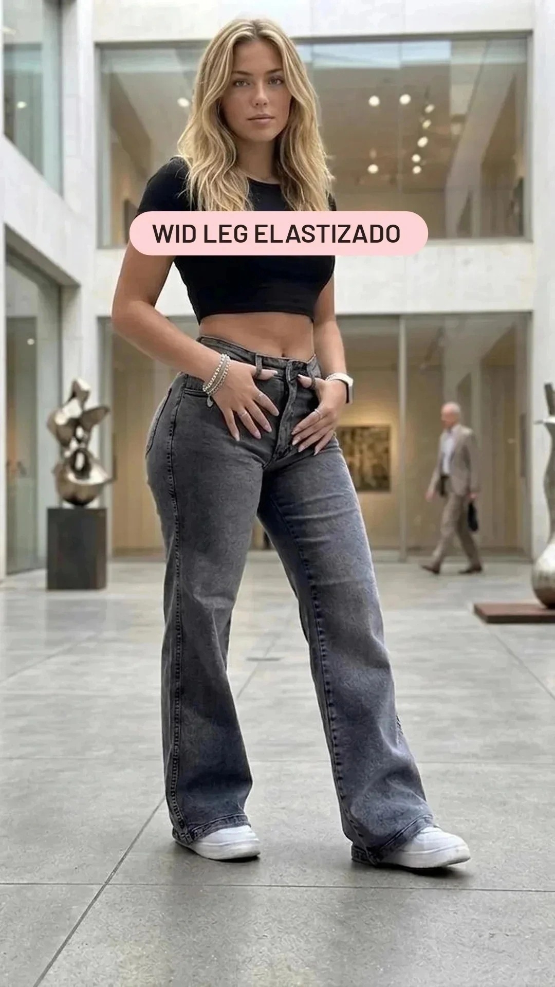 Wid Leg Elastizado  Tiro Medio - Imagen 2