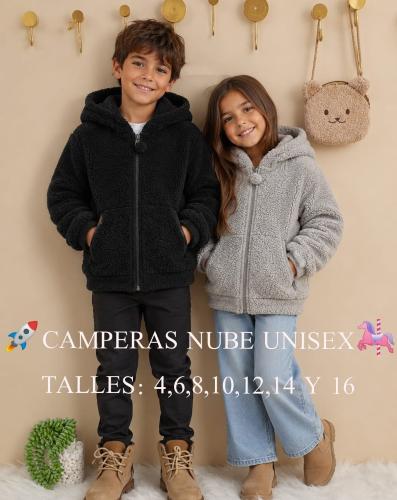 Camperas Nubes  Unisex Niños