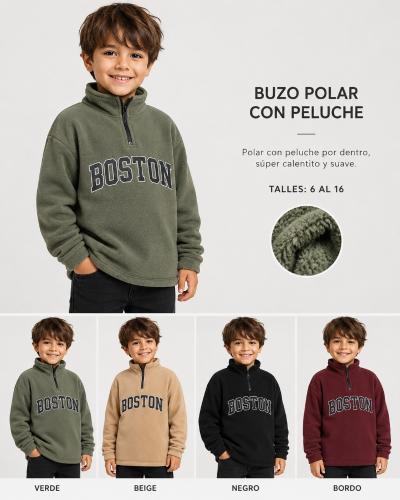 Buzo Polar con Peluche M.cierre