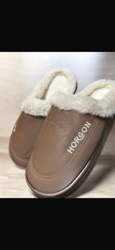 Pantuflas Cuerina Peluche Horgon