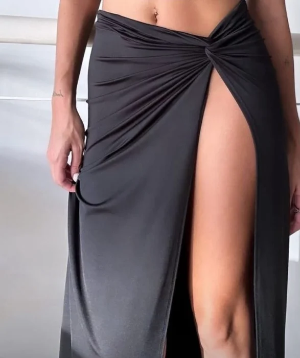 Pollera Larga Nudo Lycra