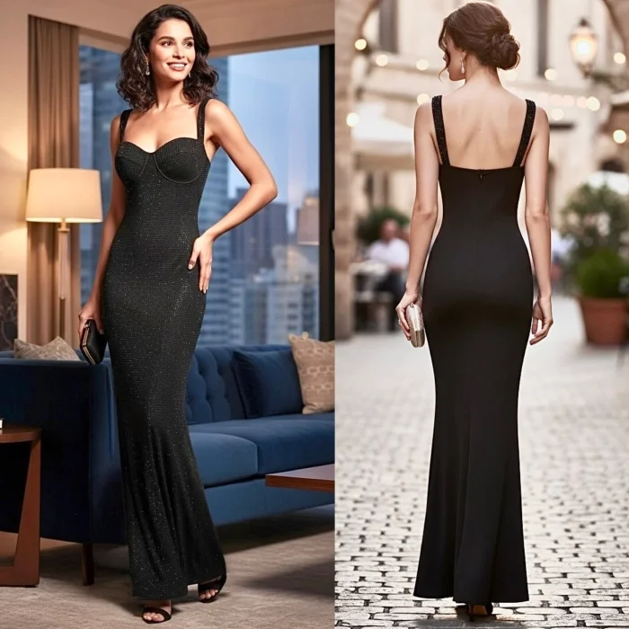 Vestido Strass Importado