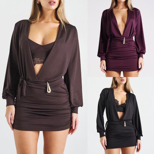 Vestido de Fiesta Corto Lycra con Dije