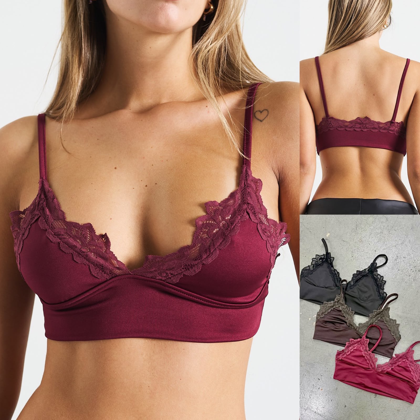 Top Lycra con Puntilla - Imagen 1