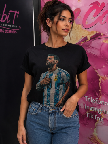Remera Messi Glitter