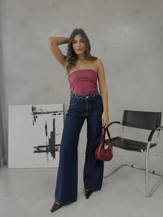 Wideleg Tachas en Cintura