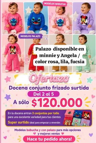 Conjunto Frizados Personajes Stich/angela Etc