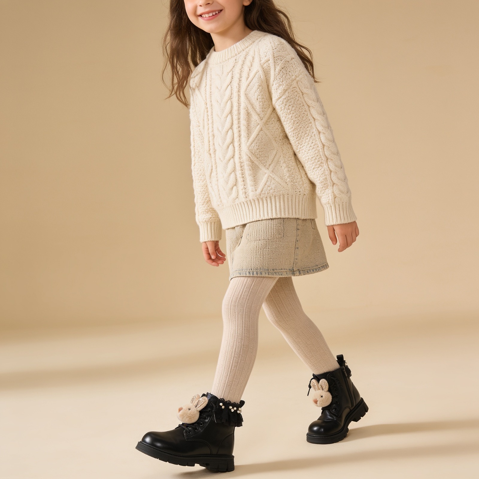 Borcego Niña Accesorio Osito Nena Cordones Ecocuero Beige Negro Importado - WhatsApp%20Image%202026-07-14%20at%2012.50.22.jpeg