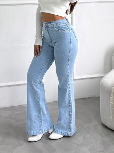Pantalón Oxford Celeste C/tachas