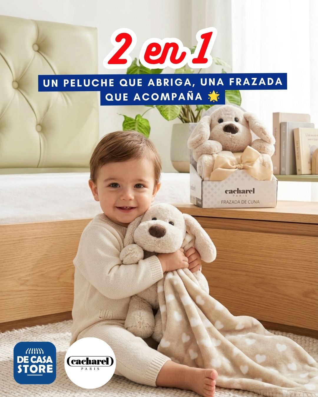 Peluche con Mantita Bebe Animalitos | Cacharel | Suavidad y Ternura - 18.jpg