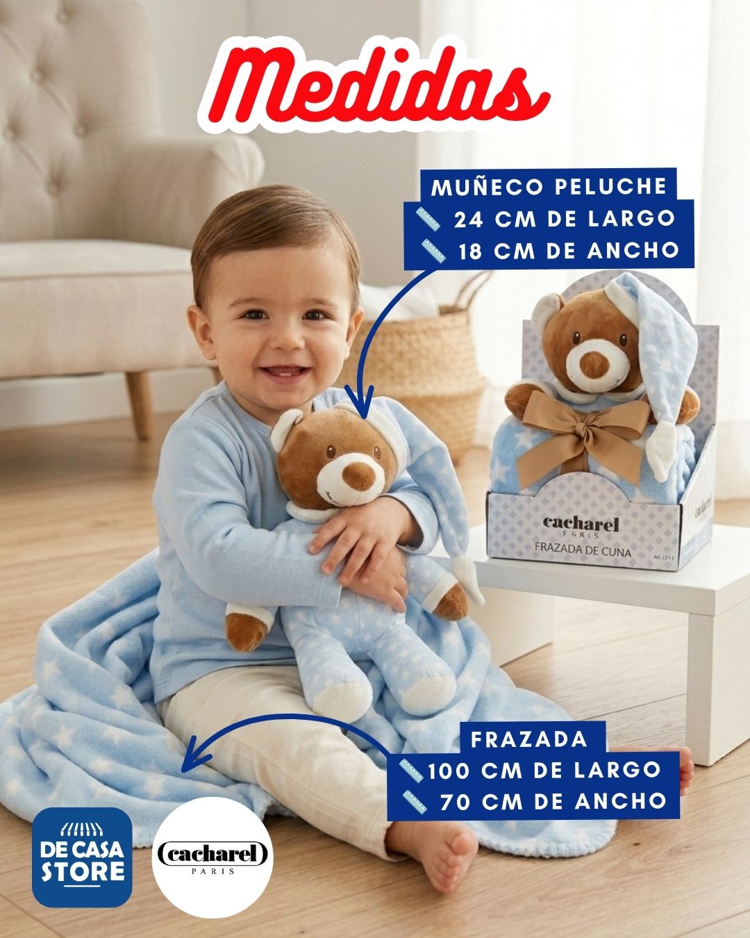 Peluche con Mantita Bebe Animalitos | Cacharel | Suavidad y Ternura - 13.jpg