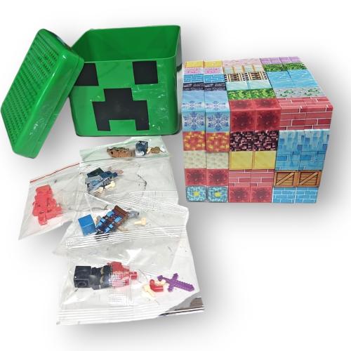 Bloques Magnéticos Caja  de 180 Piezas 12×13×prof13cm Aprox, Jugueteria