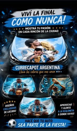 Bandera para Auto Cubre Capo de Argentina - Miniatura 2