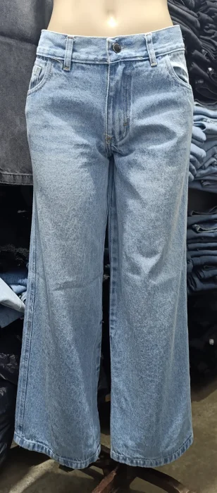 Pantalón Jeans Wid Leg Rigido