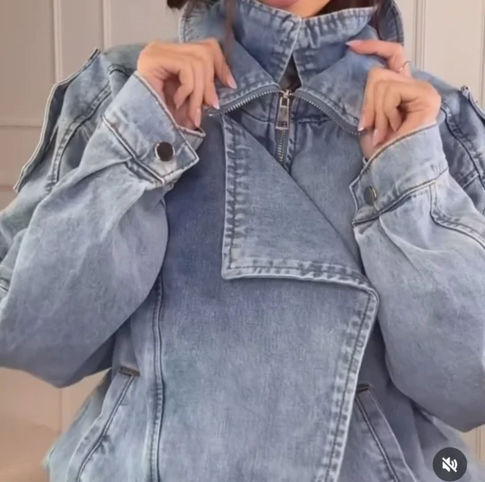 Campera de Jeans Sara con Piel Desmontable