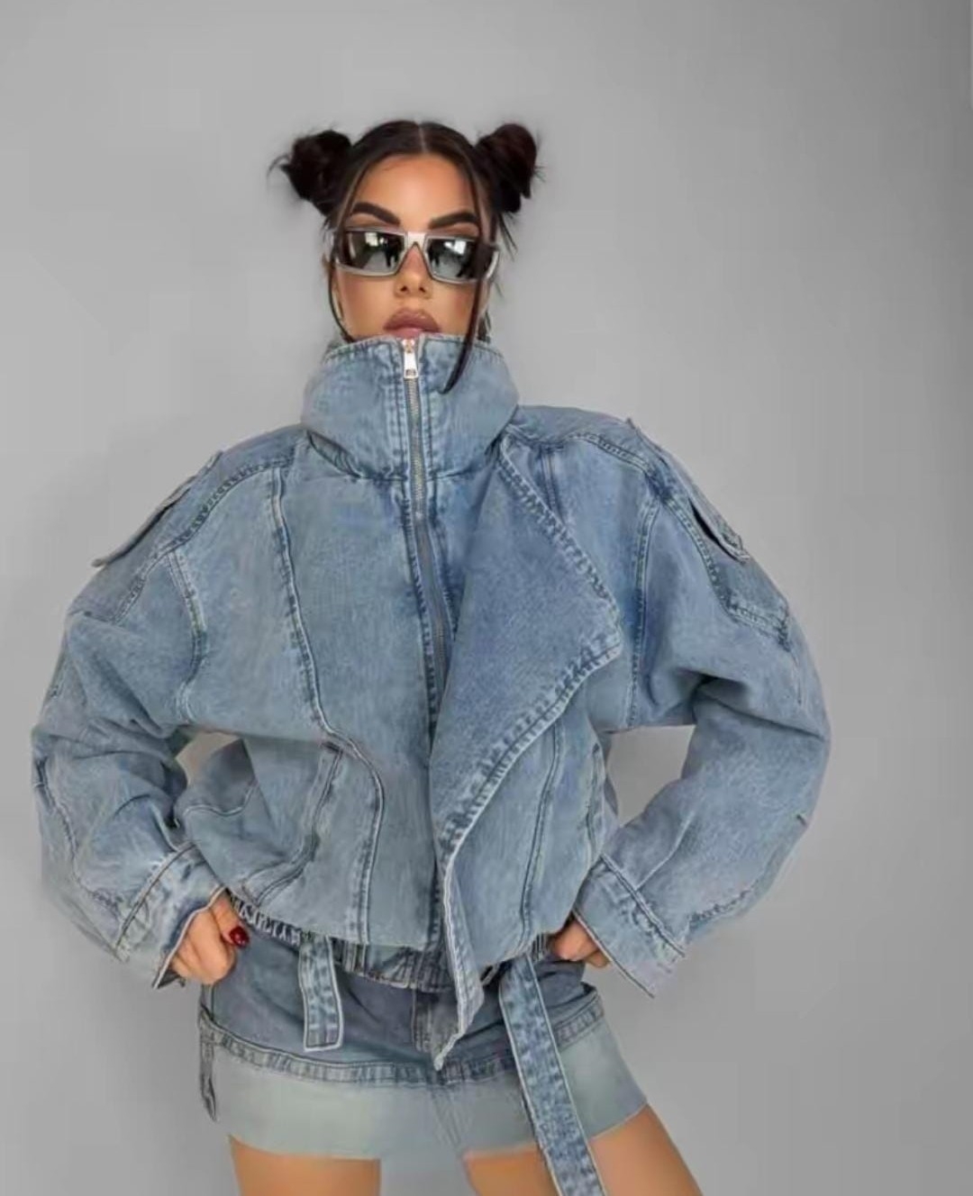 Campera de Jeans Sara con Piel Desmontable - Imagen 3