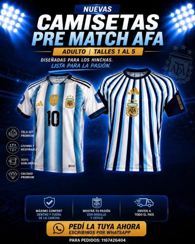 Camiseta Titular y Prematch Set Importado Sublimado
