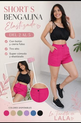 Shorts Bengalina Elastizada 2 al 6
