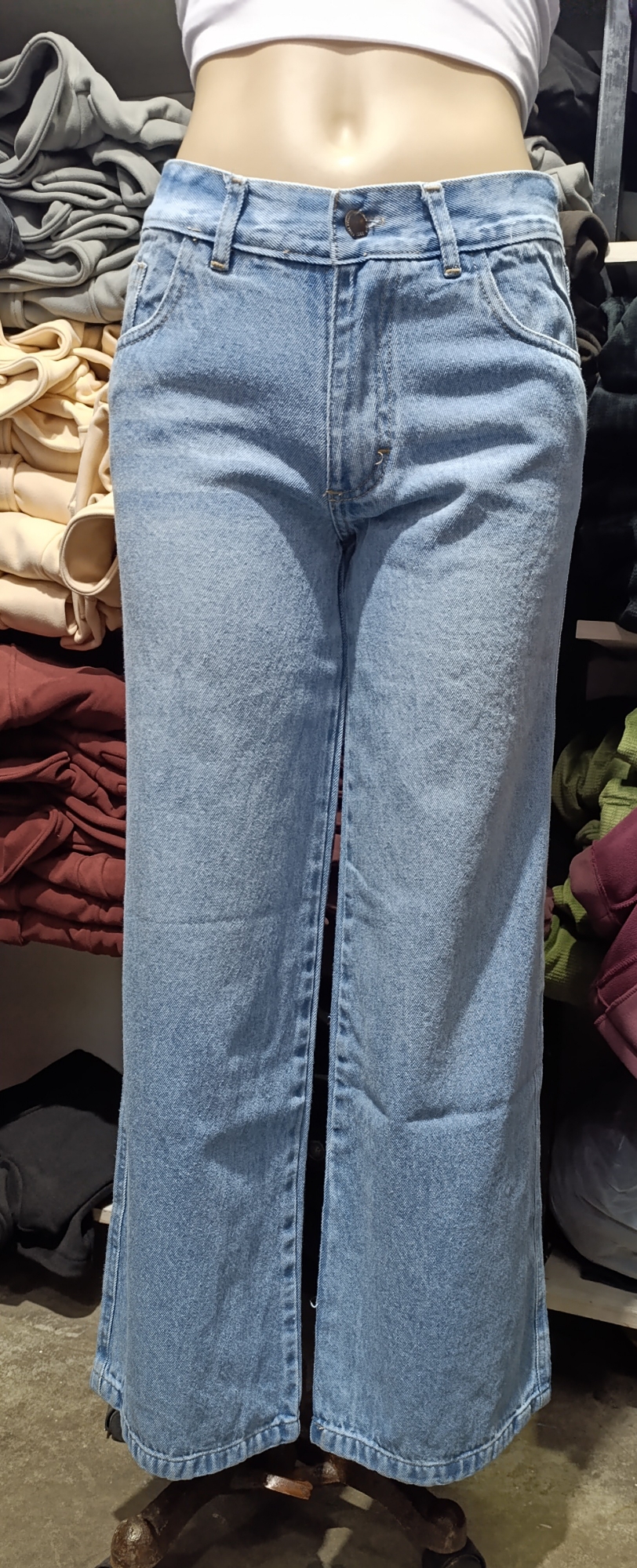 Jeans Wid Leg Rigido - Imagen 3