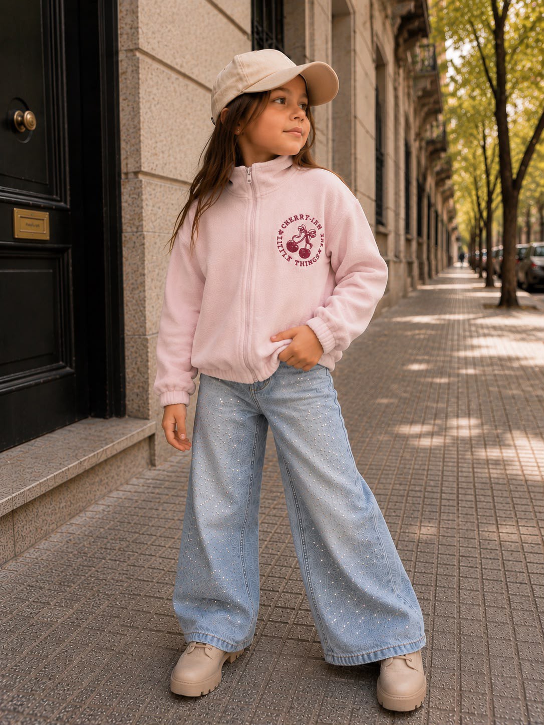 Campera Polar Cherry Bordada - Imagen 2