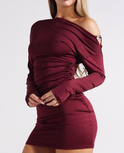 Vestido Lycra Corto de Fiesta con Aros