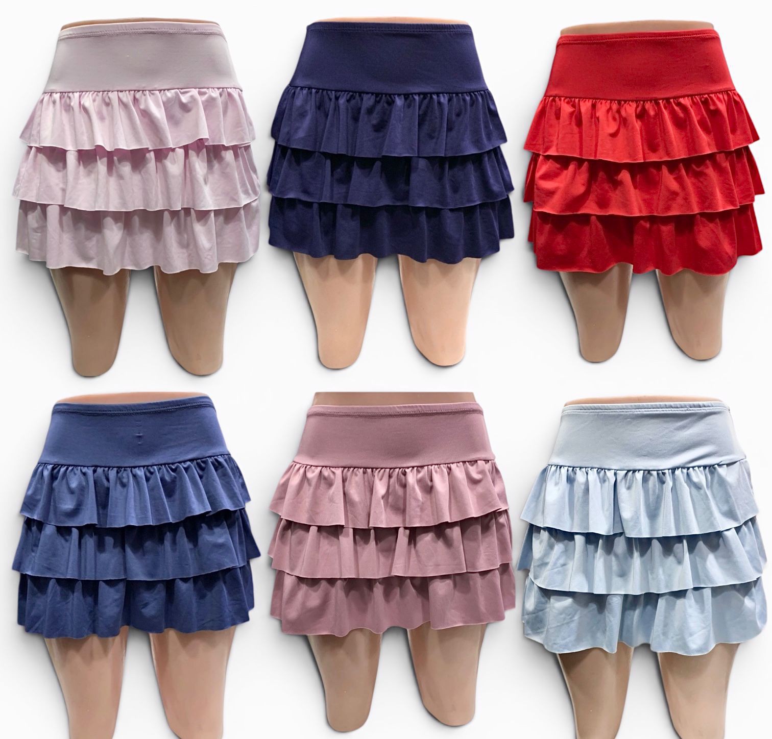 Pollera Lycra 3 Volados - Imagen 2