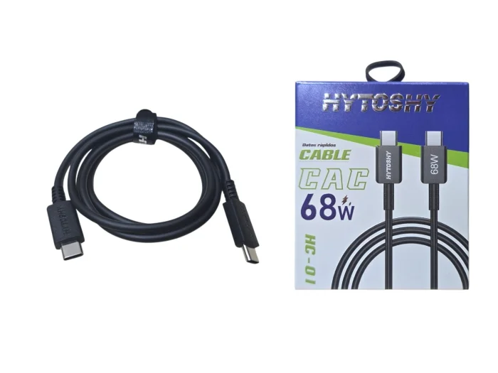 Cable Hytoshy Tipo C a Tipo C 68w Carga Rapida (hc-01)